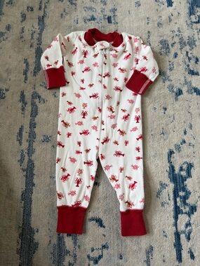 Hanna Andersson Baby Boy Crawfish Lobster Onesie 6-9 Months